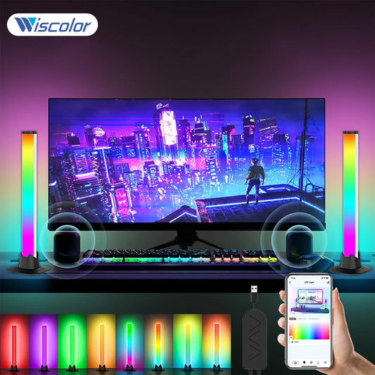 Wiscolor LED Atmosphere Lights – WIFI RGB Bluetooth Desktop Game Light with Intelligent Software Control