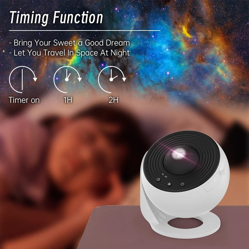 Night Light Galaxy Projector – 360° Rotating Starry Sky Planetarium Lamp for Kids’ Bedroom, Valentine’s Day & Wedding Decor - Image 3