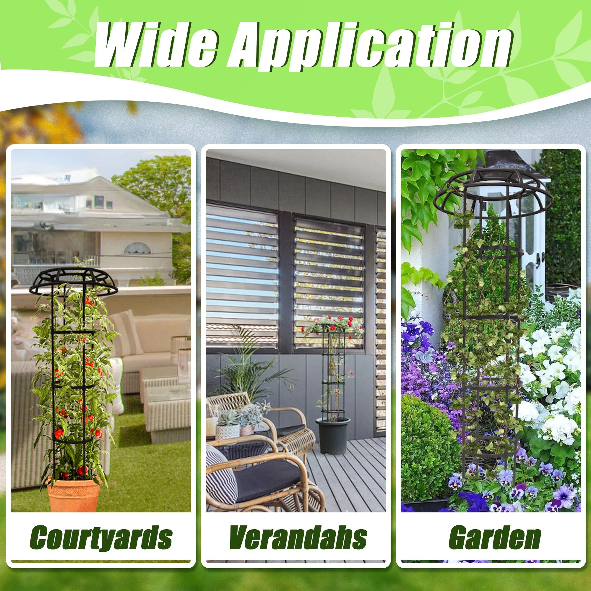 41-Inch Garden Trellis – Mushroom Top Trellis for Climbing Plants & Outdoor Pots - Image 4