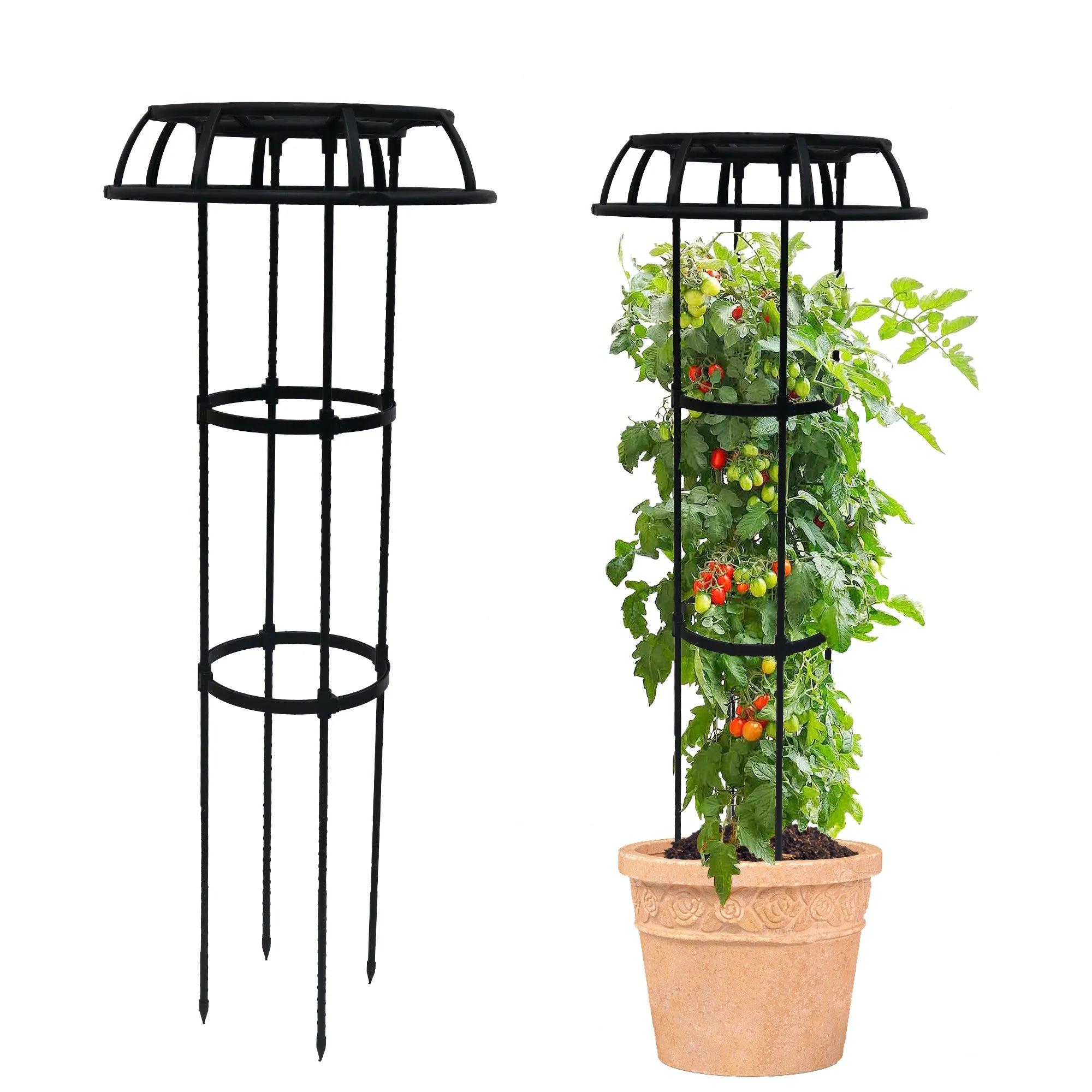 41-Inch Garden Trellis – Mushroom Top Trellis for Climbing Plants & Outdoor Pots