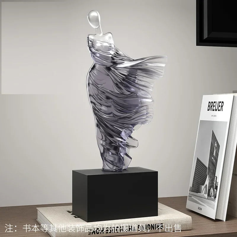 Figure Sculpture Resin Art – Minimalist Senior Portrait Statue for Home & Office Decor - Image 5