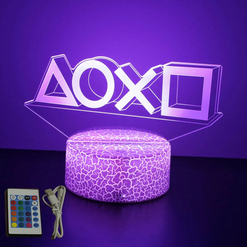 NEON GAMER 3D LED Lamp – RGB Night Light for Gaming Setup & Bedroom Decor - Image 24
