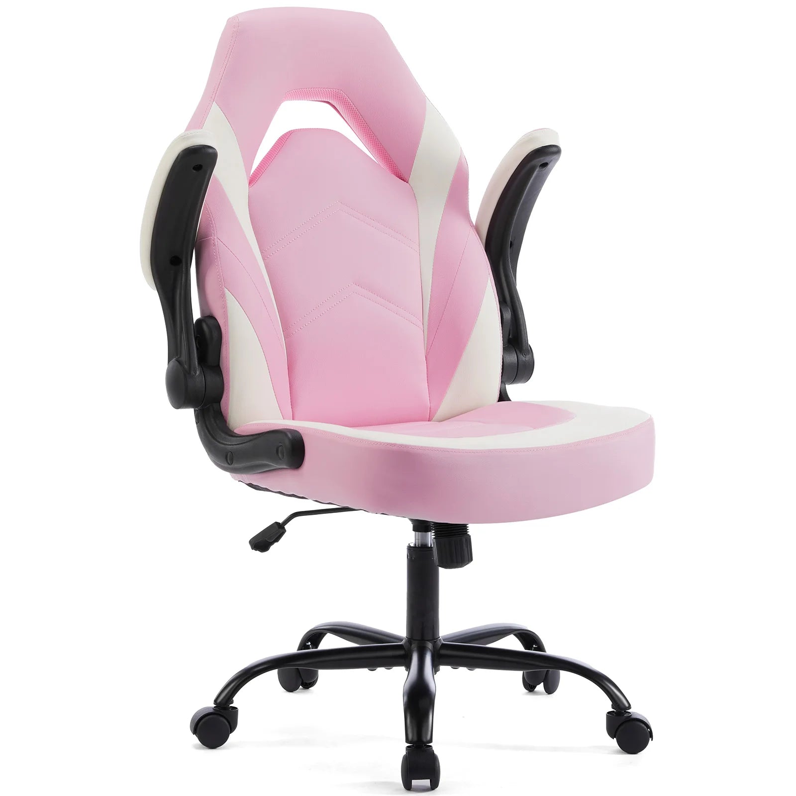 JHK Ergonomic PU Leather Gaming & Office Chair – Adjustable Racing Style with Flip-Up Armrests - Image 9