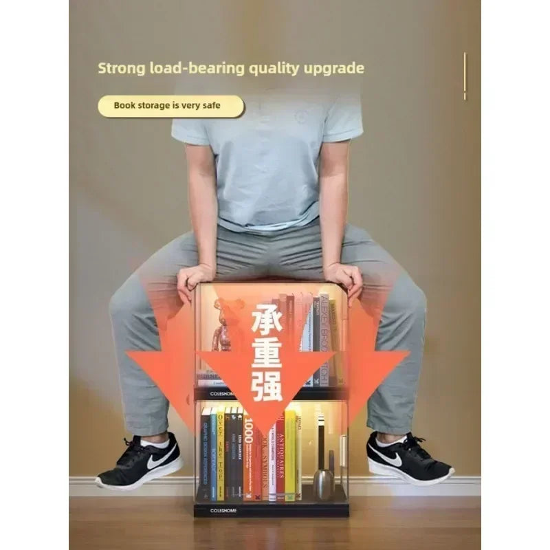 Acrylic Display Cabinet Bookshelf – Dustproof Storage Rack for Figurines, Models & Children's Books - Image 6