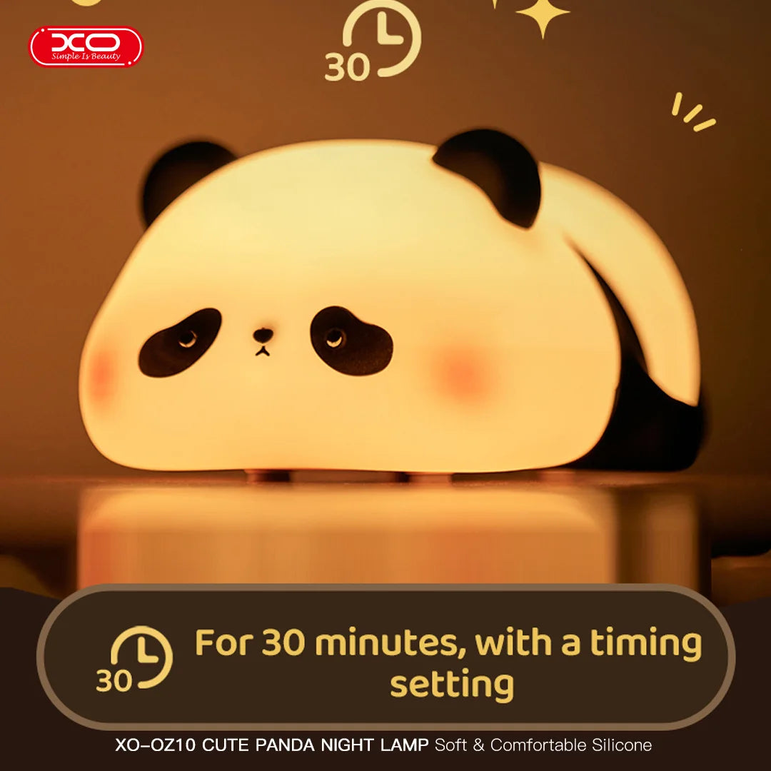 Mini Panda Silicone Night Light – USB Rechargeable LED Bedside Lamp for Kids & Babies - Image 3