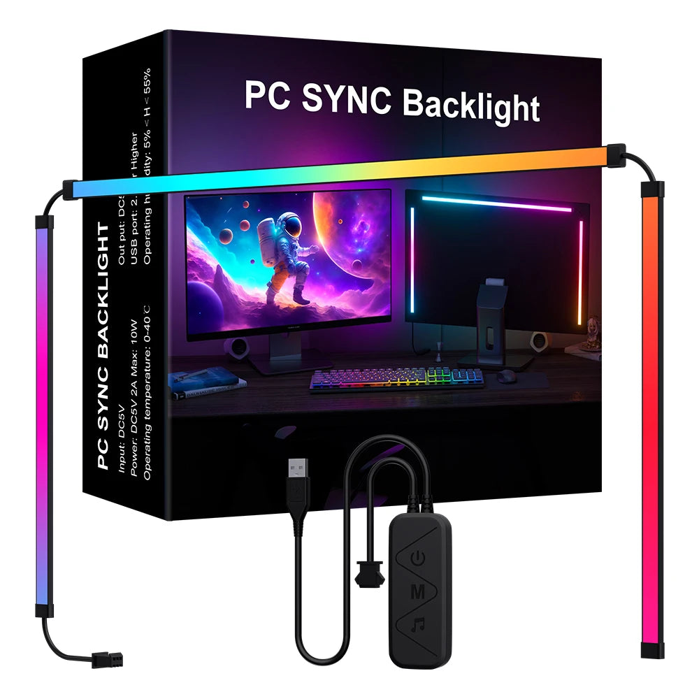 Gaming Monitor Light Strip – RGB Color Sync Backlight with Smart Ambient Control for TV & PC Setup - Image 4