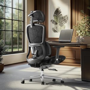 E2 Ergonomic Office Chair – Big and Tall Mesh Chair with 6-Way Dynamic Lumbar Support & 3D Armrests