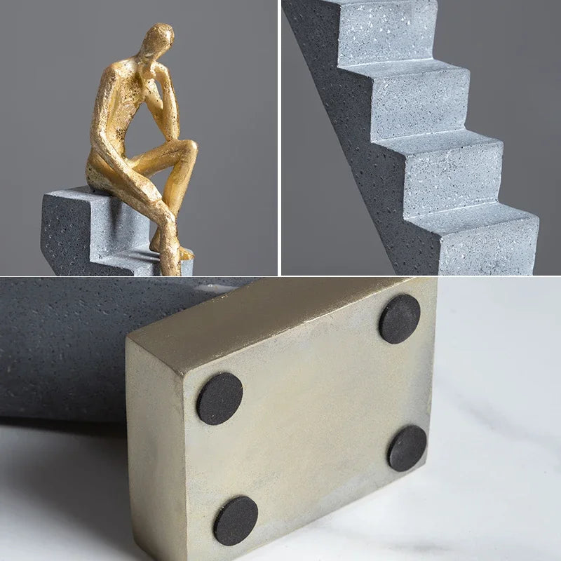 One Piece Resin Statue – Abstract Nordic Modern Art Figurine - Image 5