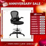 Drafting Chair – Tall Ergonomic Mesh Office Chair for Standing Desk