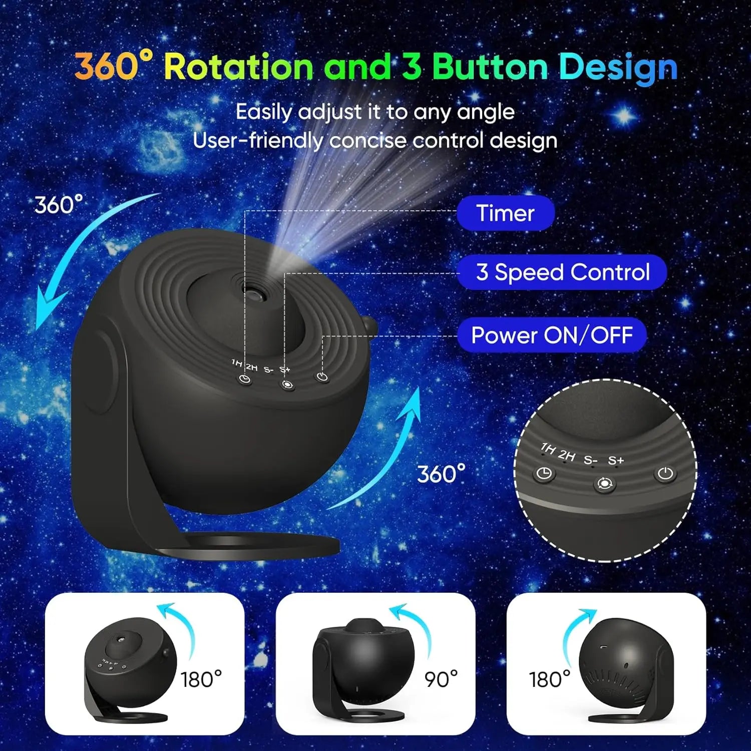 Mexllex HD Starry Sky Globe Projector – Galaxy LED Planetarium Night Light for Bedroom & Gifts - Image 4