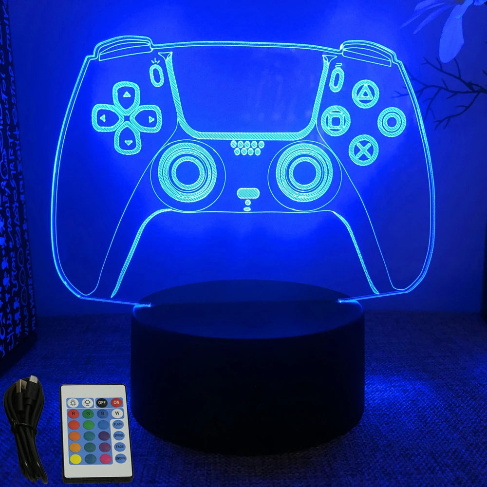 NEON GAMER 3D LED Lamp – RGB Night Light for Gaming Setup & Bedroom Decor - Image 39