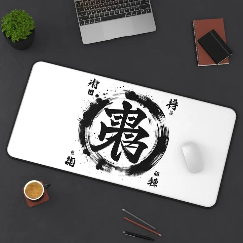 Desk Mat with Chinese & Japanese Traditional Kanji Calligraphy – Mouse Pad & Office Decor Accessory for Zen Workspace - Image 7