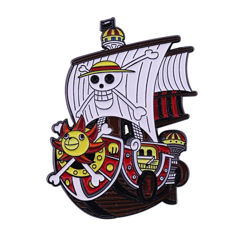 One Piece Going Merry Enamel Pin – Pirate Ship Brooch Lapel Pin for Backpacks, Bags & Fashion Accessories - Image 22