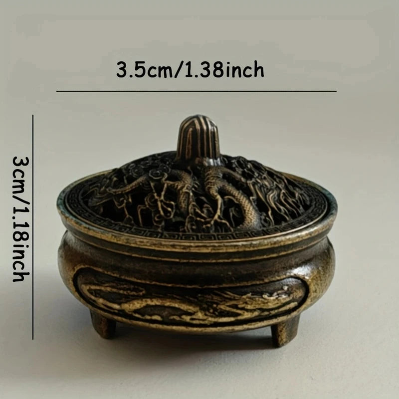 Antique Brass Pocket Incense Burner - Image 6