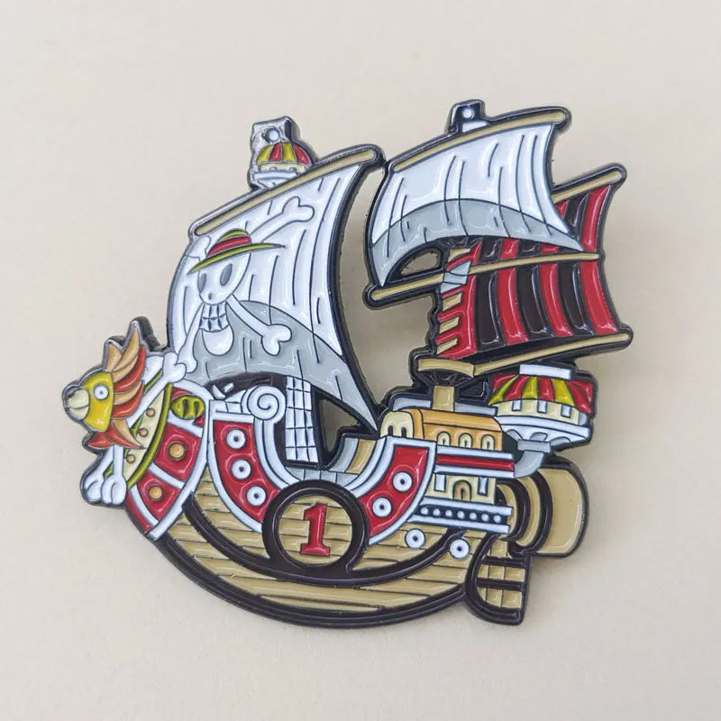 One Piece Going Merry Enamel Pin – Pirate Ship Brooch Lapel Pin for Backpacks, Bags & Fashion Accessories - Image 5