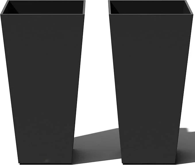 Indoor/Outdoor Taper Planter – Set of 2 (30 Inch Tall) Modern Garden Pots - Image 7
