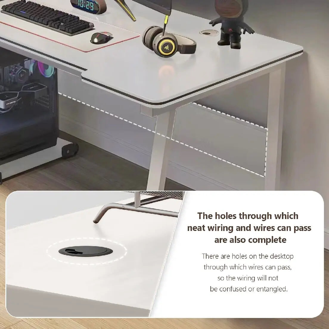 Modern Simple Gaming & Computer Desk – Wood Writing Table for Home, Office, or Student Use - Image 5