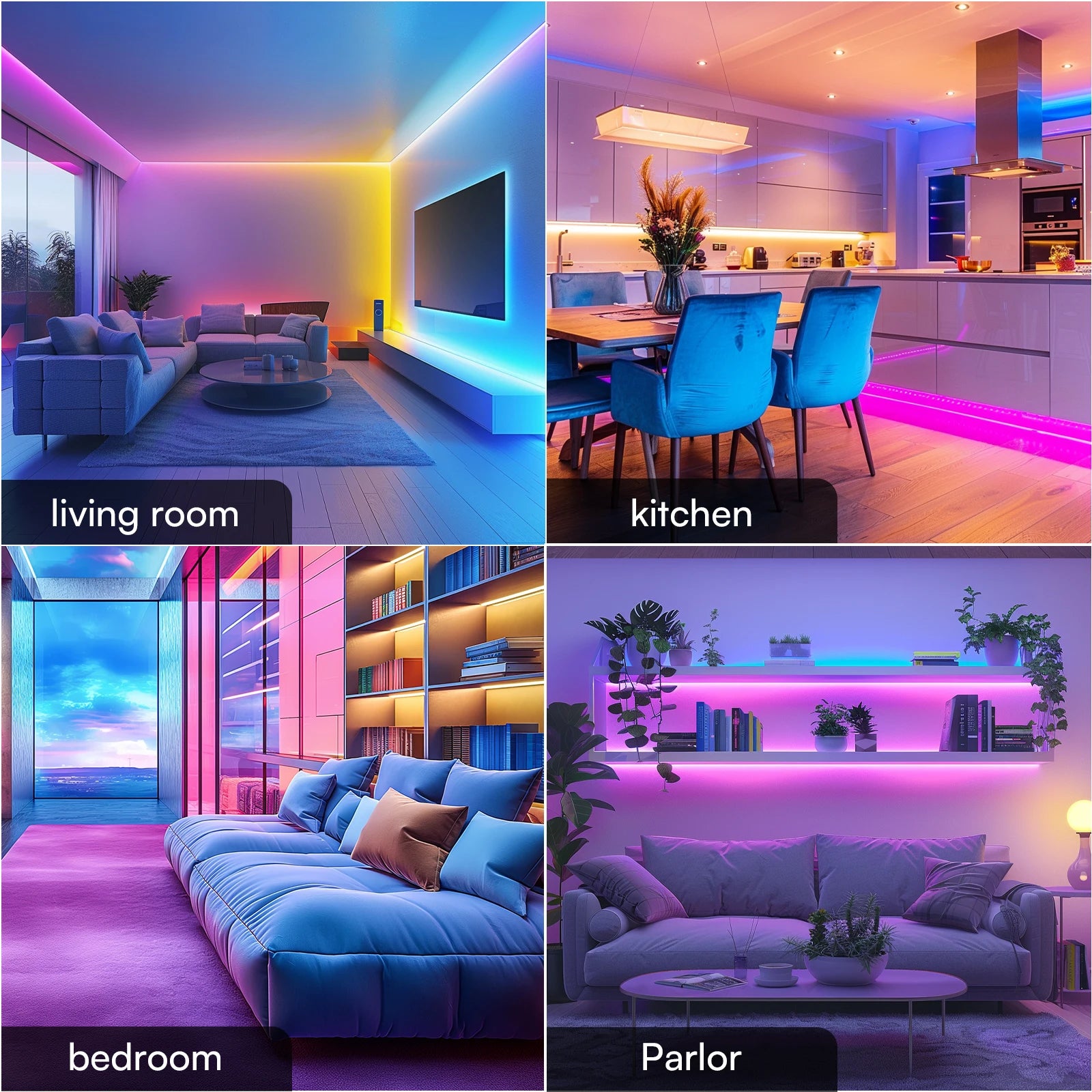 Intelligent WiFi LED Light Belt – 100ft/200ft RGB Strip with APP & Remote Control, Built-in Mic - Image 6