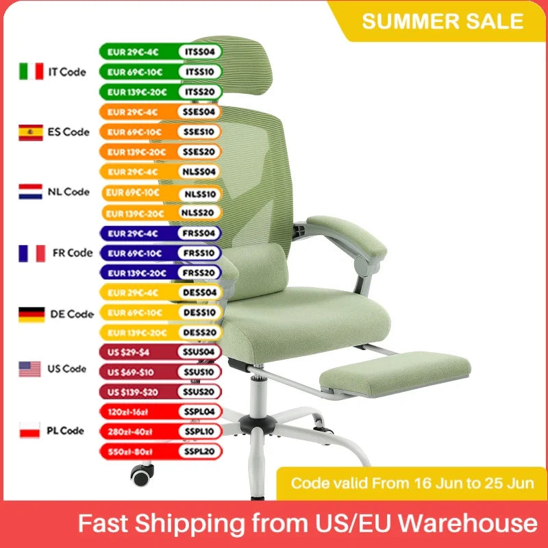 JHK Ergonomic Reclining High Back Mesh Gaming Chair – Rocking Computer Desk Chair with Lumbar Support