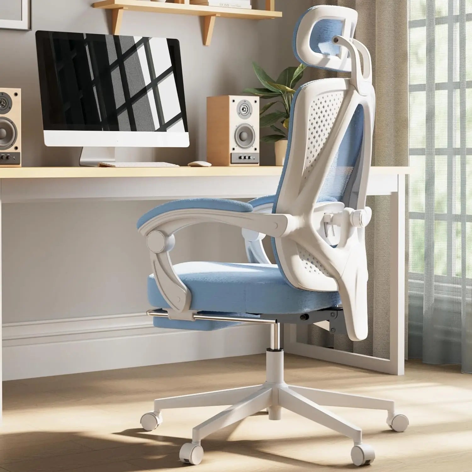 Dowinx Ergonomic Office Chair – Mesh Computer Chair with Pocket Spring Seat, Lumbar Support & Headrest - Image 7