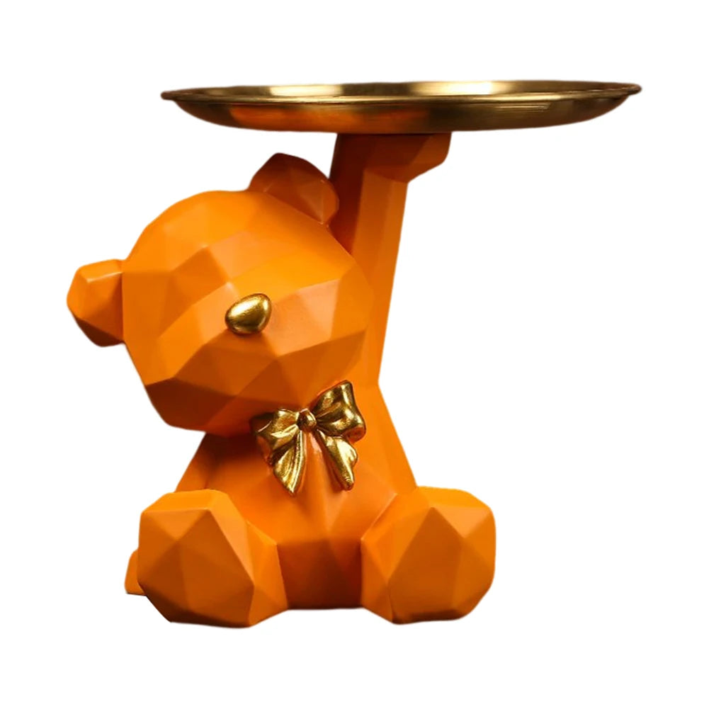 Geometric Bear Resin Sculpture - Image 9
