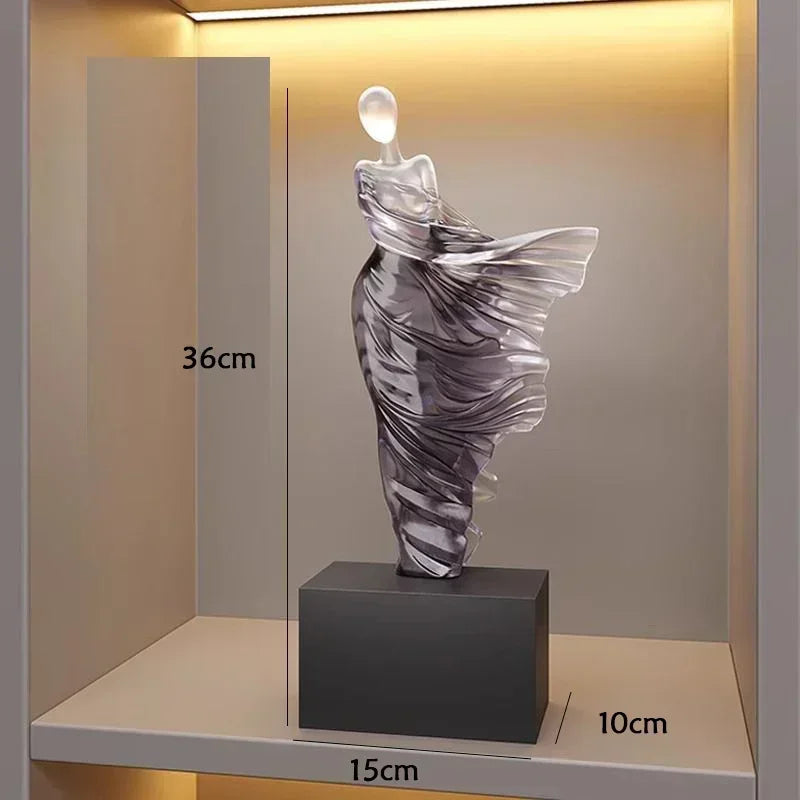 Figure Sculpture Resin Art – Minimalist Senior Portrait Statue for Home & Office Decor - Image 9