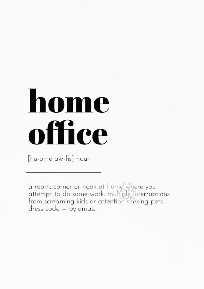 Home Office Definition Poster – Canvas Wall Art Print with Funny Work-from-Home Quote, Minimalist Office Décor Gift - Image 12
