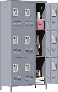 Metal Lockers for Employees – 9-Door Steel Storage Locker Cabinet for Home, Office, School & Gym - Image 9