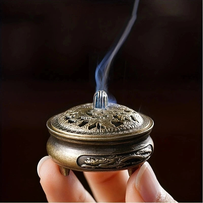 Antique Brass Pocket Incense Burner - Image 4