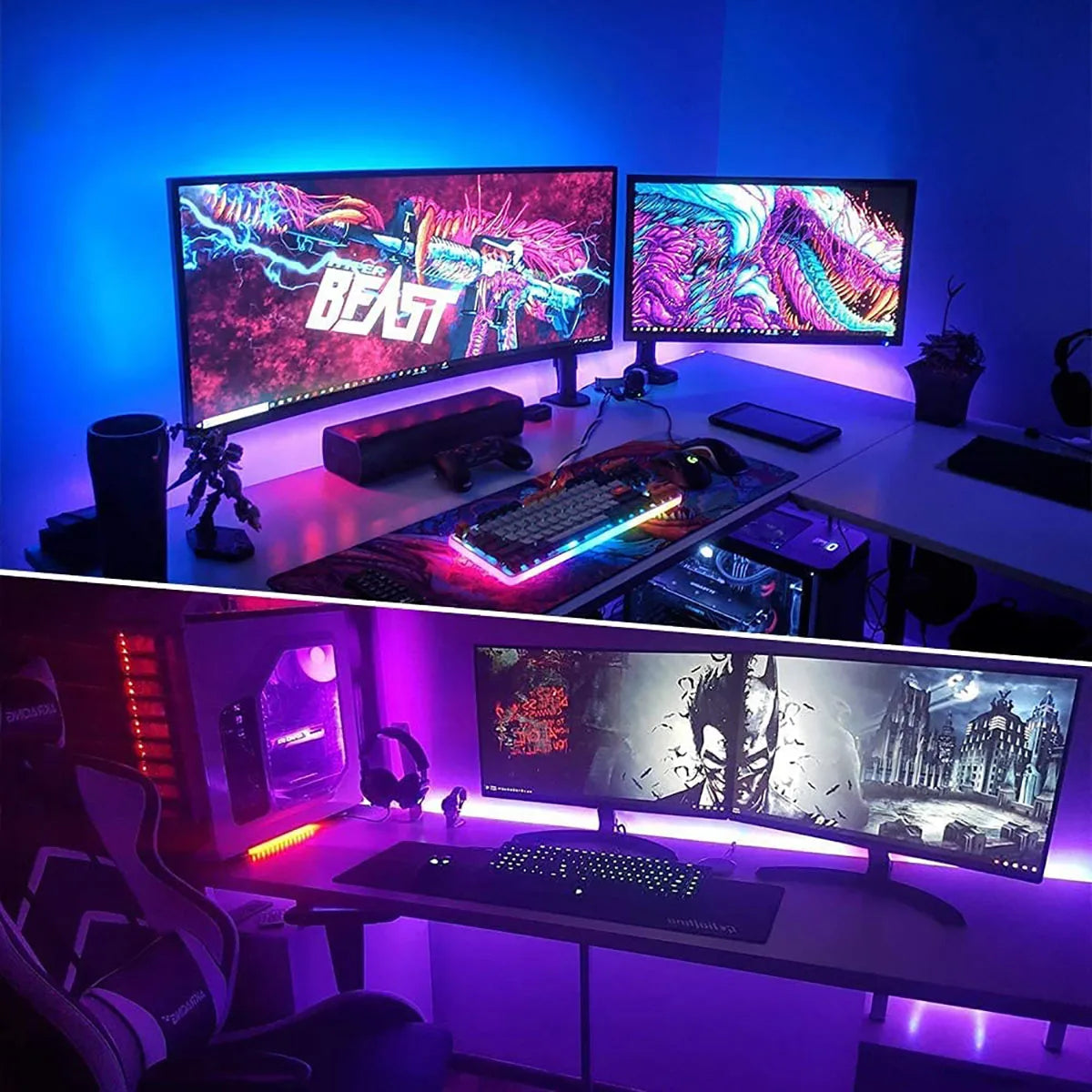 5M/10M/15M/20M RGBIC LED Strip Lights – USB 5V with APP Control & Music Sync for TV, PC & Gaming Backlight - Image 3