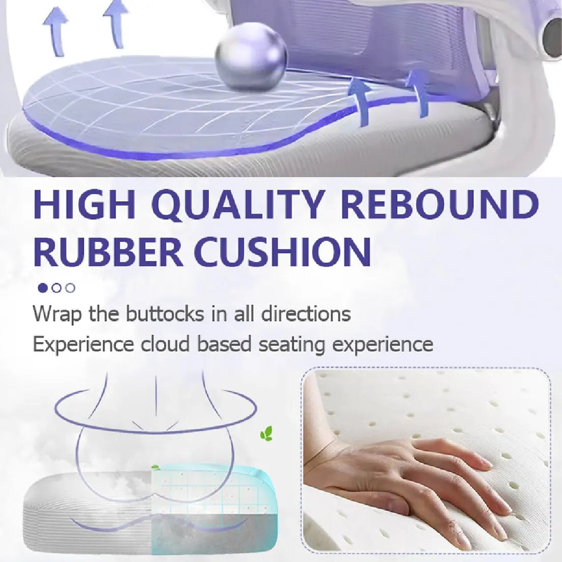 Ergonomic Office Chair – Adjustable High Back Mesh Chair with Lumbar Support and Flip-Up Arms - Image 2