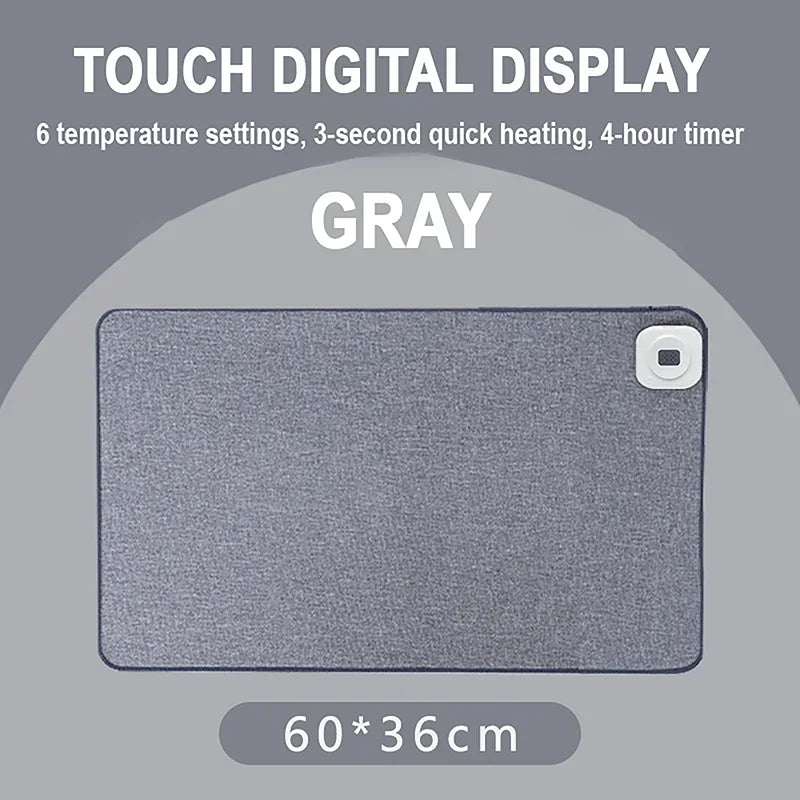Digital Display Heated Mouse Pad – Electric Warming Desk Mat with Temperature Display for Office & Home Use - Image 7