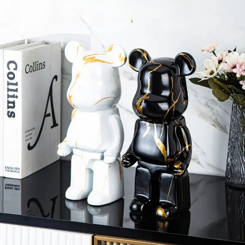 Aesthetic Bear Figure – Nordic Resin Bear Statue for Home & Desk Decoration - Image 3