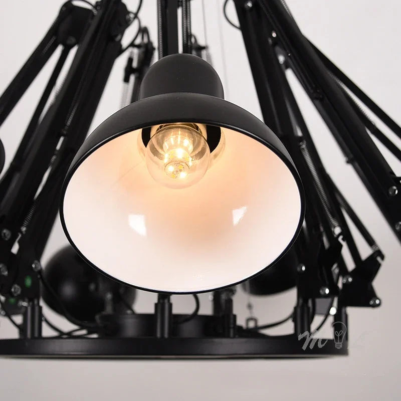 Modern Iron Chandelier – Decorative Hanging Light for Office Desks, Coffee Tables & Kitchen Dining Spaces - Image 3