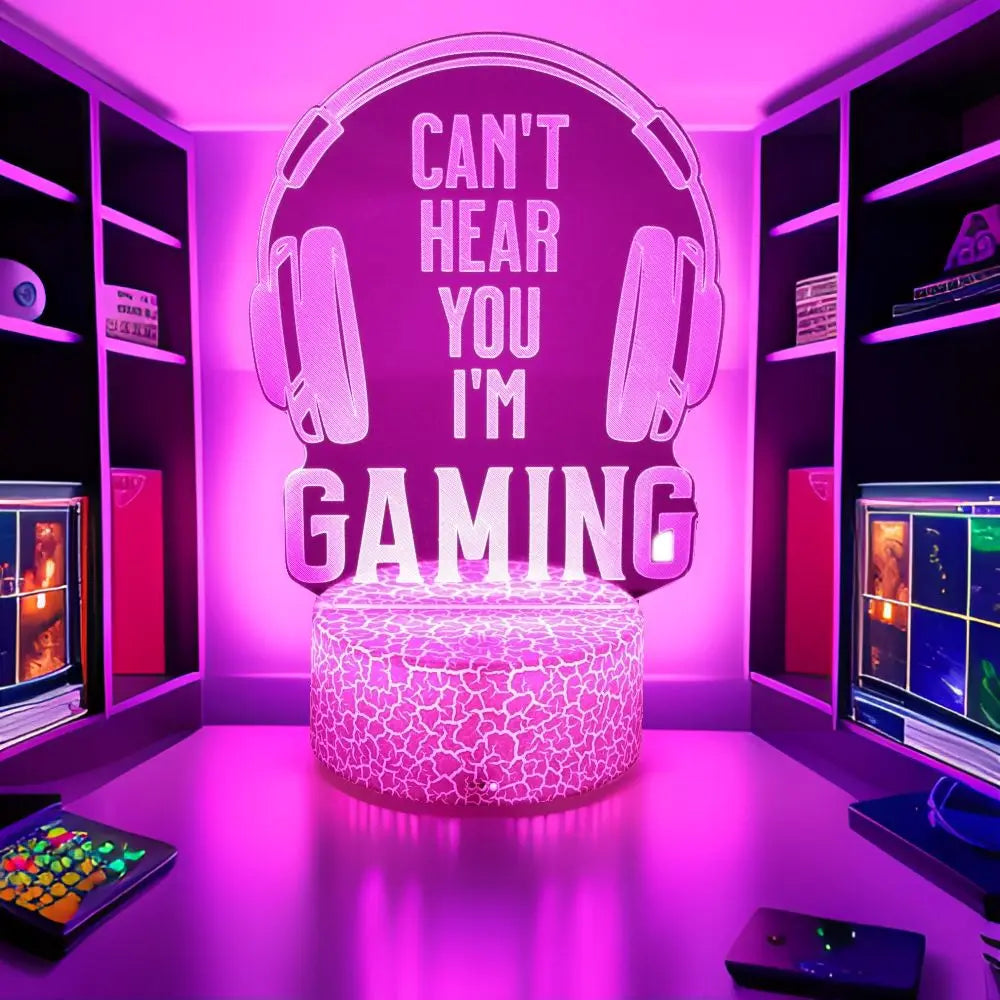NEON GAMER 3D LED Lamp – RGB Night Light for Gaming Setup & Bedroom Decor - Image 5