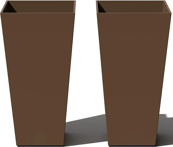 Indoor/Outdoor Taper Planter – Set of 2 (30 Inch Tall) Modern Garden Pots - Image 9