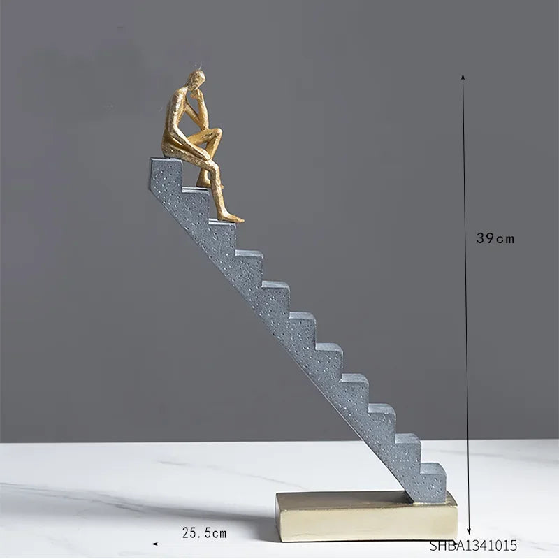 One Piece Resin Statue – Abstract Nordic Modern Art Figurine - Image 6