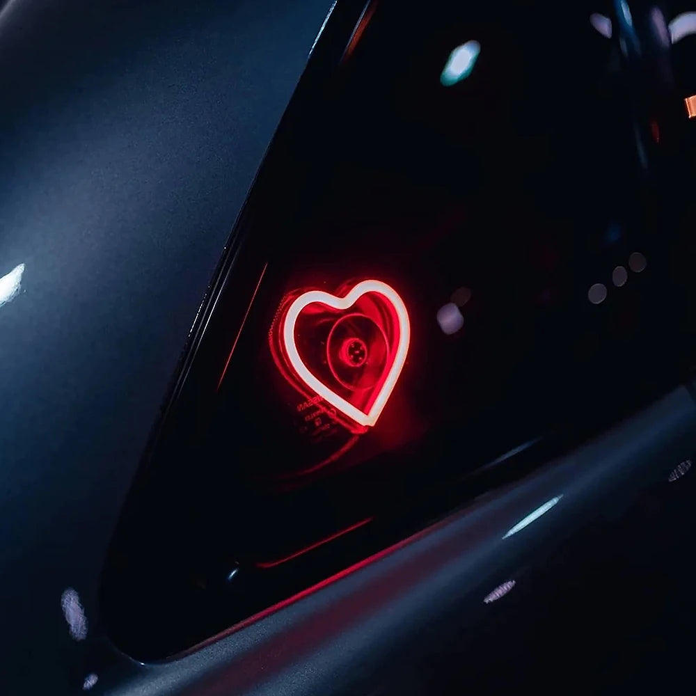 Car Interior Decorative Ambient Light – Heart-Shaped Neon LED Atmosphere Lamp for Windows - Image 4