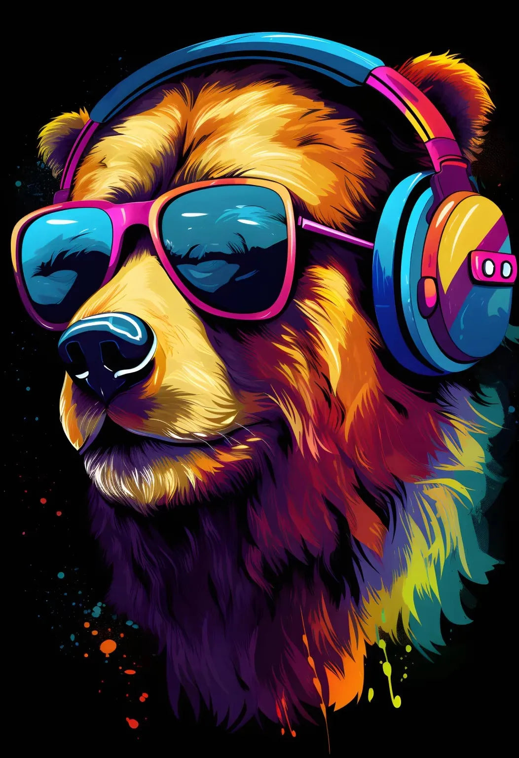 Animal Gamer Poster Set – Graffiti Style Canvas Wall Art for Teen & Gaming Room Decor - Image 13