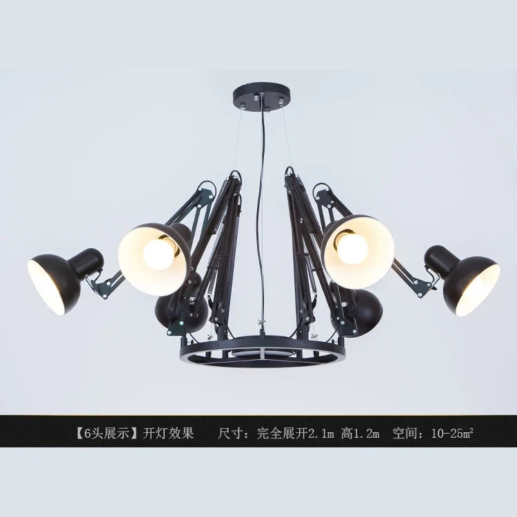 Modern Iron Chandelier – Decorative Hanging Light for Office Desks, Coffee Tables & Kitchen Dining Spaces - Image 10