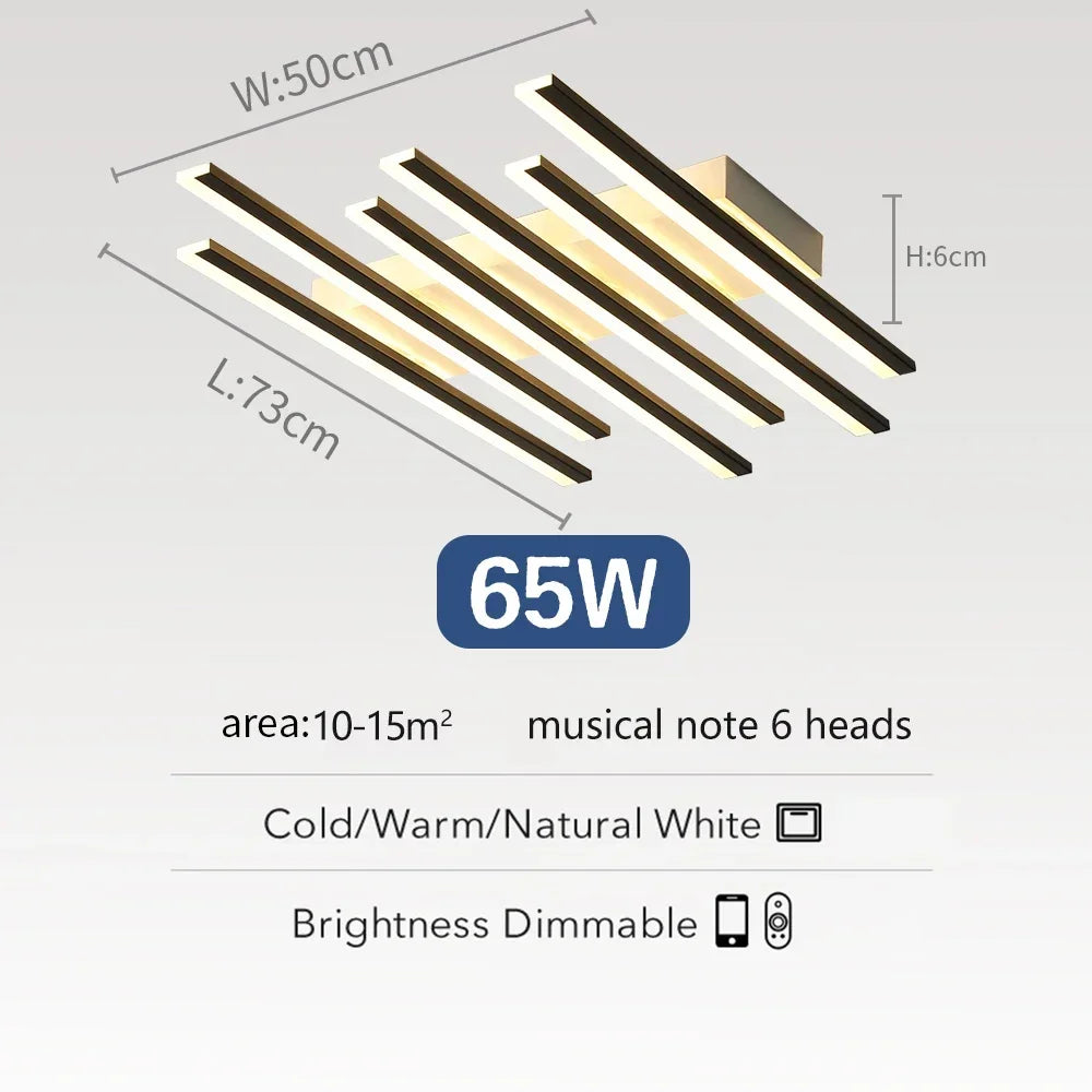 Nordic Art Line LED Ceiling Lamp – Fishbone Acrylic Chandelier for Living Room & Restaurant Decor - Image 12