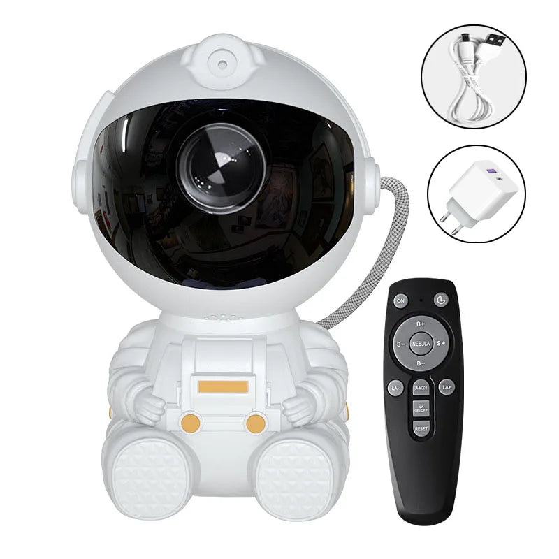 Astronaut Galaxy Star Projector – Starry Sky RGB LED Night Lamp with 360° Rotation for Kids’ Room & Christmas Gift - Image 8