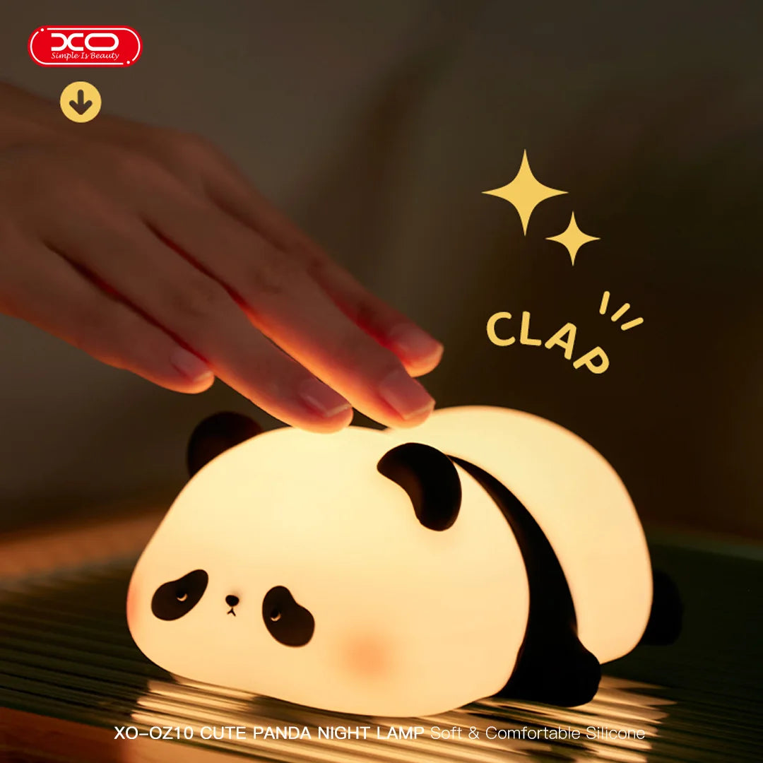 Mini Panda Silicone Night Light – USB Rechargeable LED Bedside Lamp for Kids & Babies - Image 2