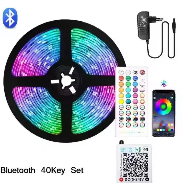 5M–40M LED Lights for Bedroom – Color Changing RGB Strip with Music Sync, Remote & App Control - Image 7
