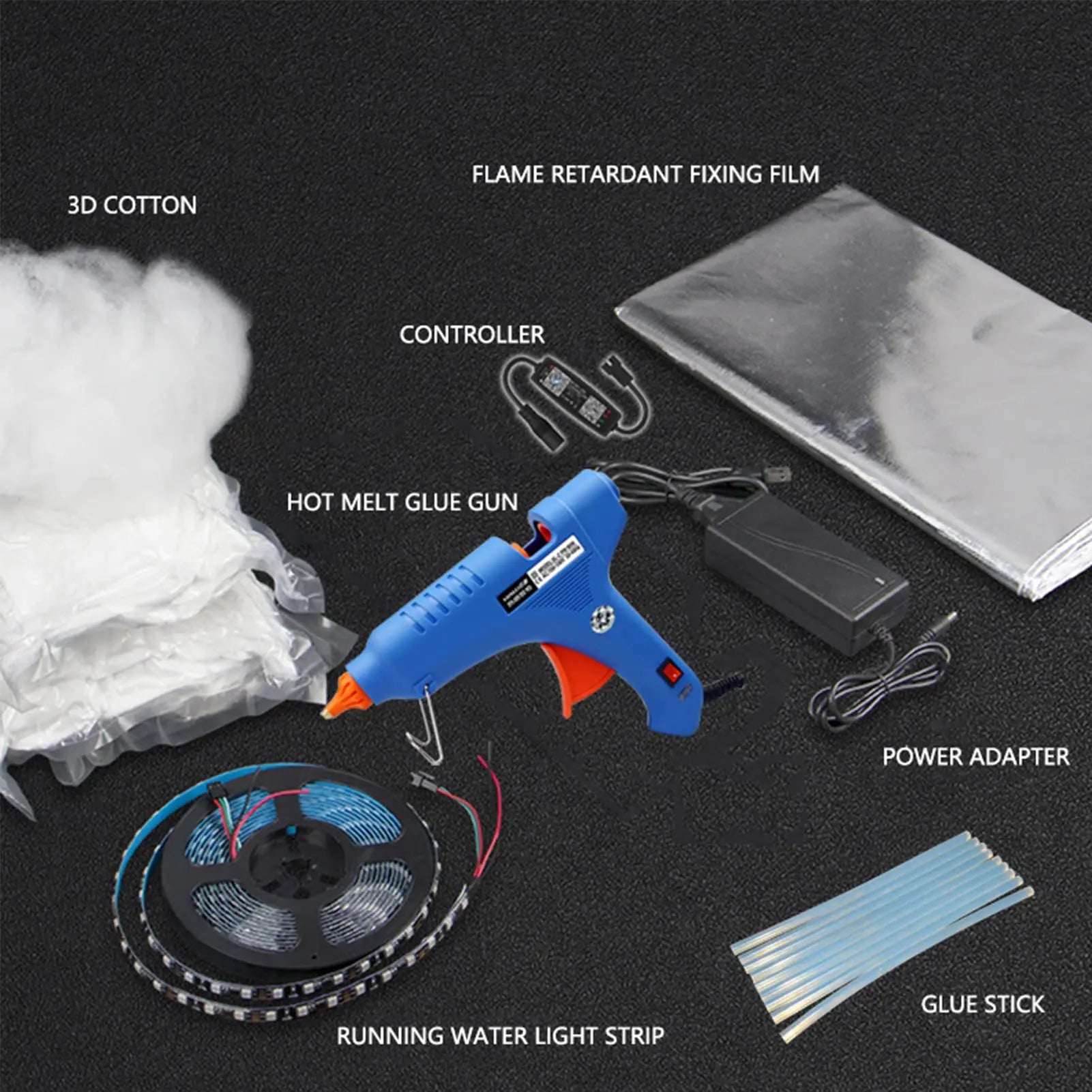 DIY Thunder Cloud Light – LED Cotton Cloud Ceiling Light with APP & Remote Control - Image 6