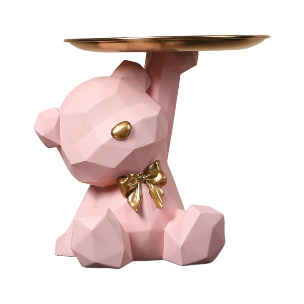 Geometric Bear Resin Sculpture - Image 10