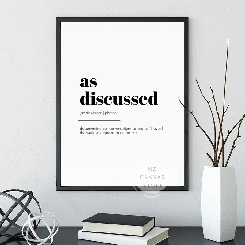 Home Office Definition Poster – Canvas Wall Art Print with Funny Work-from-Home Quote, Minimalist Office Décor Gift - Image 4