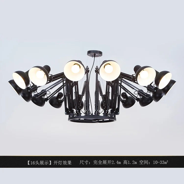 Modern Iron Chandelier – Decorative Hanging Light for Office Desks, Coffee Tables & Kitchen Dining Spaces - Image 9