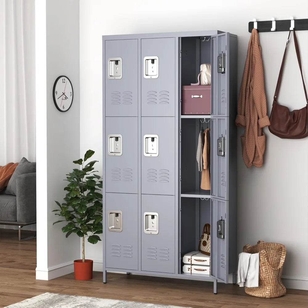 Metal Lockers for Employees – 9-Door Steel Storage Locker Cabinet for Home, Office, School & Gym - Image 2