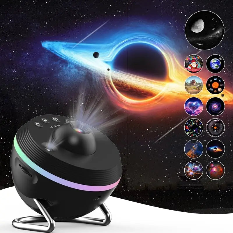 4K Star & Galaxy Projector – Planetarium Night Light with 13 Interchangeable HD Discs & 360° Rotation - Image 6